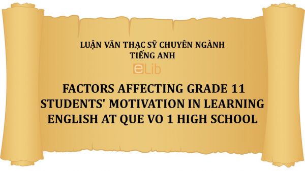 students' motivation in learning english thesis