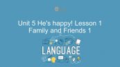 Unit 5 lớp 1: He's happy! - Lesson 1